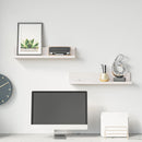 vidaXL 2 db fehér tömör fenyőfa falipolc 50 x 11 x 9 cm