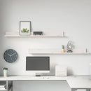 vidaXL 2 db fehér tömör fenyőfa falipolc 110 x 11 x 9 cm