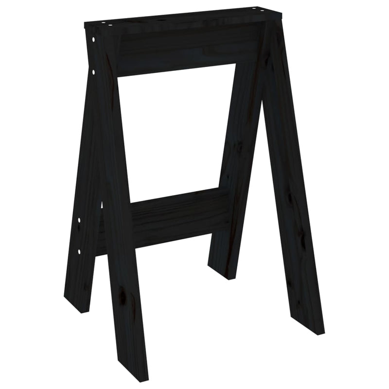 vidaXL 2 db fekete tömör fenyőfa ülőke 40x40x60 cm