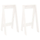 vidaXL 2 db fehér tömör fenyőfa ülőke 40 x 40 x 75 cm