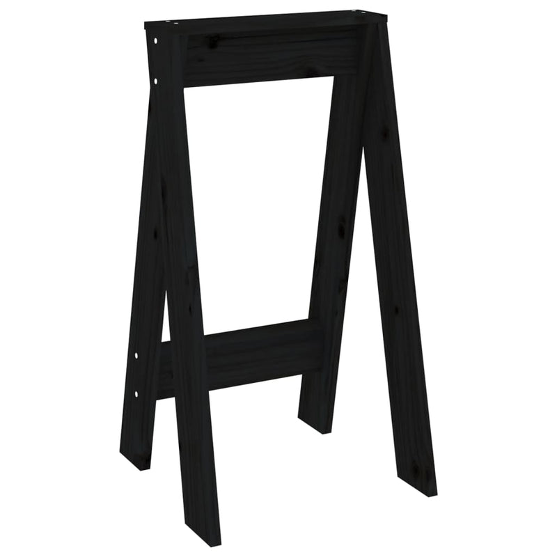 vidaXL 2 db fekete tömör fenyőfa ülőke 40 x 40 x 75 cm