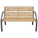 vidaXL tömör fenyőfa kerti pad 112 cm