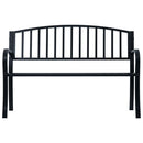 vidaXL fekete acél kerti pad 120 cm
