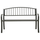 vidaXL szürke acél kerti pad 120 cm