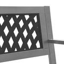 vidaXL fekete acél kerti pad 120 cm
