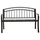 vidaXL fekete acél kerti pad asztallal 120 cm