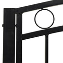 vidaXL fekete acél kerti pad asztallal 120 cm
