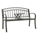 vidaXL szürke kerti pad asztallal 120 cm