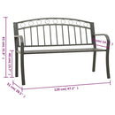 vidaXL szürke kerti pad 120 cm