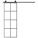 vidaXL ESG üveg és alumínium tolóajtó fémszerelvény-szettel 76x205 cm