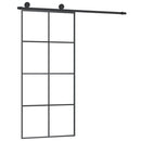 vidaXL ESG üveg és alumínium tolóajtó fémszerelvény-szettel 90x205 cm