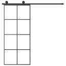 vidaXL ESG üveg és alumínium tolóajtó fémszerelvény-szettel 90x205 cm