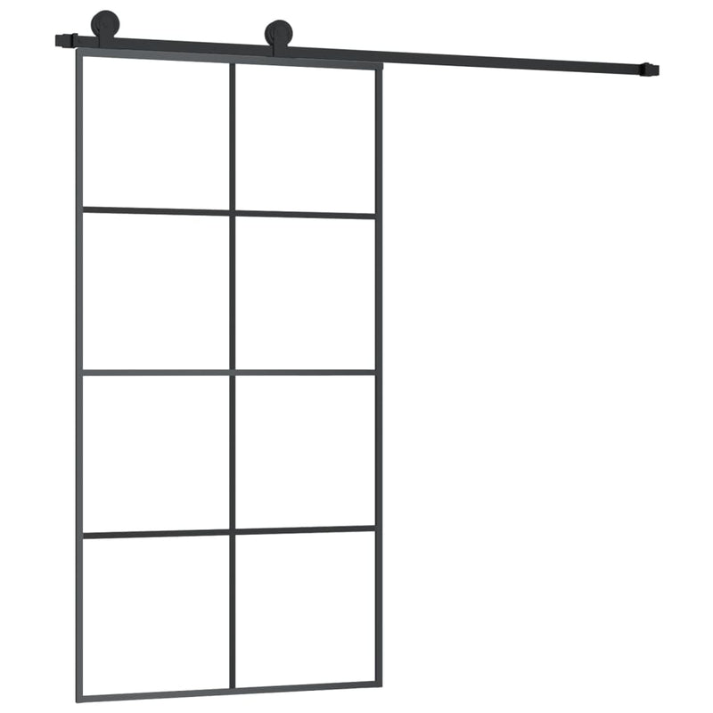 vidaXL ESG üveg-alumínium tolóajtó fémszerelvény-szettel 102,5x205 cm