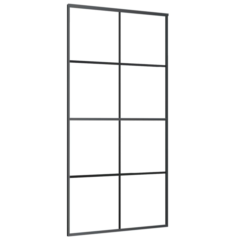 vidaXL ESG üveg-alumínium tolóajtó fémszerelvény-szettel 102,5x205 cm