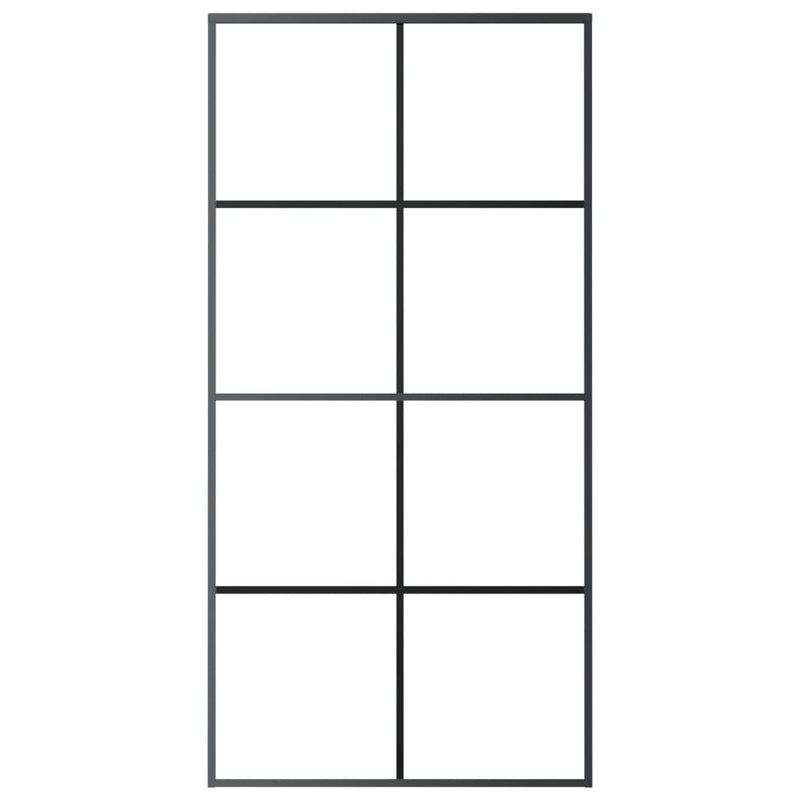 vidaXL ESG üveg-alumínium tolóajtó fémszerelvény-szettel 102,5x205 cm