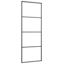 vidaXL ESG üveg és alumínium tolóajtó fémszerelvény-szettel 76x205 cm