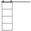 vidaXL ESG üveg és alumínium tolóajtó fémszerelvény-szettel 76x205 cm