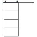 vidaXL ESG üveg és alumínium tolóajtó fémszerelvény-szettel 90x205 cm