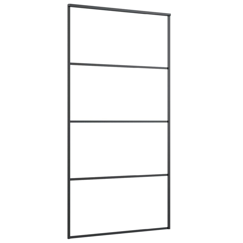 vidaXL ESG üveg-alumínium tolóajtó fémszerelvény-szettel 102,5x205 cm