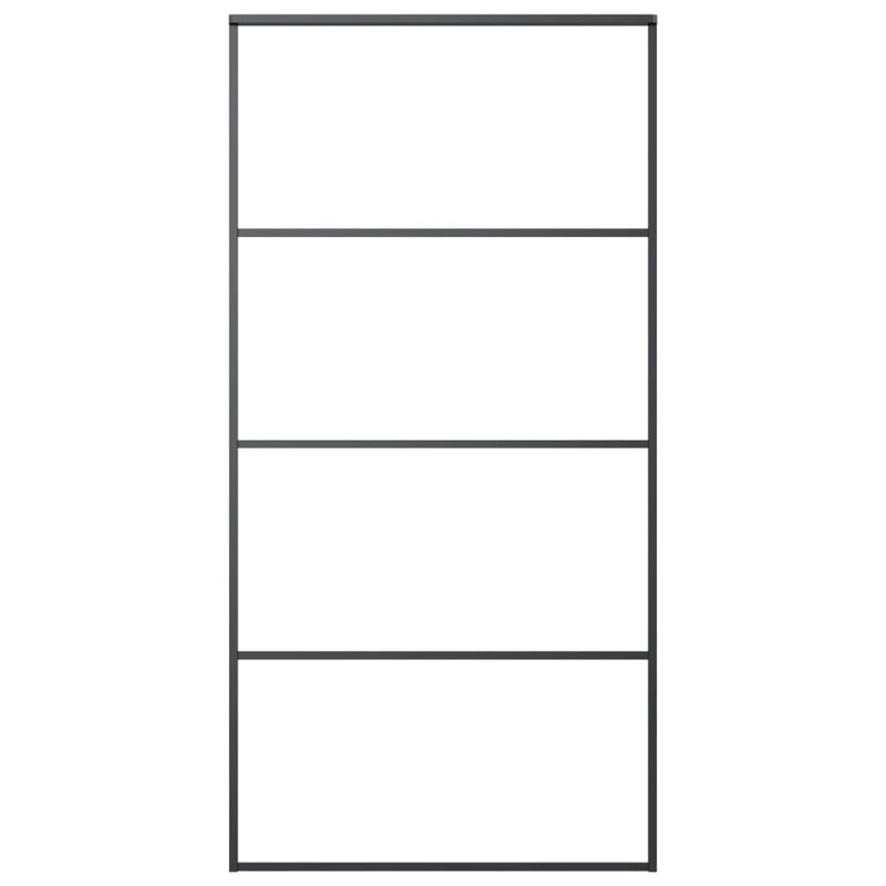 vidaXL ESG üveg-alumínium tolóajtó fémszerelvény-szettel 102,5x205 cm