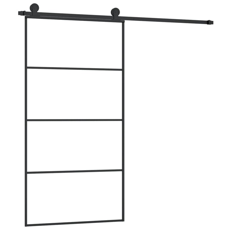 vidaXL ESG üveg-alumínium tolóajtó fémszerelvény-szettel 102,5x205 cm