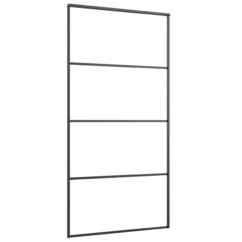 vidaXL ESG üveg-alumínium tolóajtó fémszerelvény-szettel 102,5x205 cm