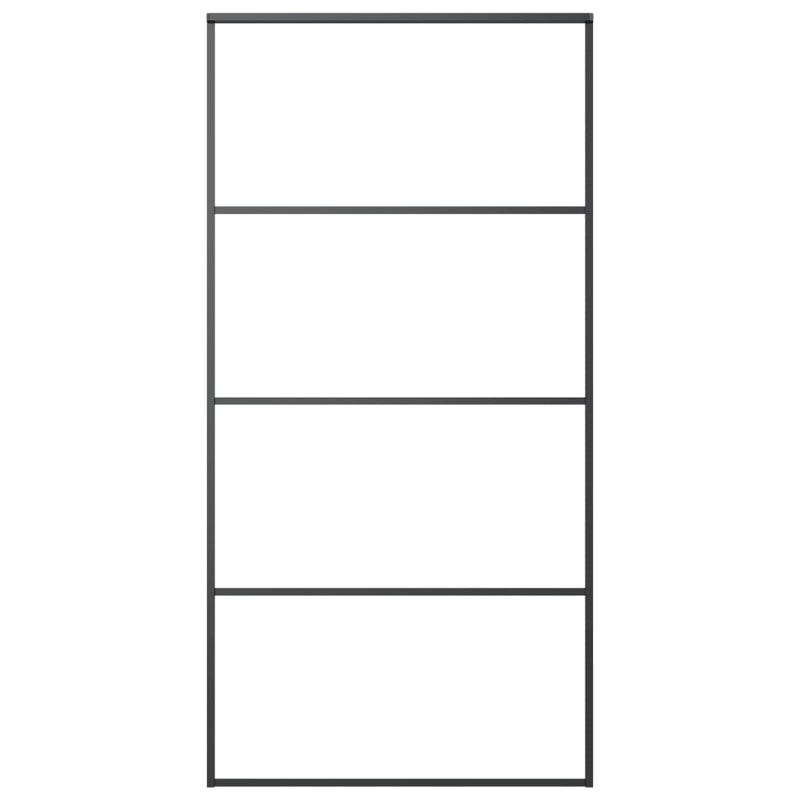 vidaXL ESG üveg-alumínium tolóajtó fémszerelvény-szettel 102,5x205 cm