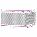 vidaXL fekete polyrattan kerti lábtartó párnával