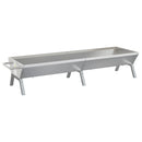 vidaXL ezüstszínű rozsdamentes acél grilltálca 158 x 42 x 31 cm