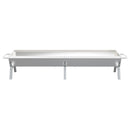 vidaXL ezüstszínű rozsdamentes acél grilltálca 158 x 42 x 31 cm