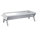 vidaXL ezüstszínű rozsdamentes acél grilltálca 118 x 42 x 30,5 cm