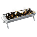 vidaXL ezüstszínű rozsdamentes acél grilltálca 118 x 42 x 30,5 cm