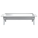 vidaXL ezüstszínű rozsdamentes acél grilltálca 118 x 42 x 30,5 cm