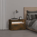 vidaXL füstös tölgy színű éjjeliszekrény LED világítással 60x35x40 cm