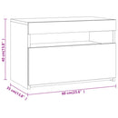 vidaXL 2 db szürke sonoma színű LED-es éjjeliszekrény 60x35x40 cm