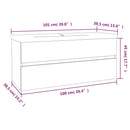 vidaXL füstös tölgy színű fatermék mosdószekrény beépített mosdóval