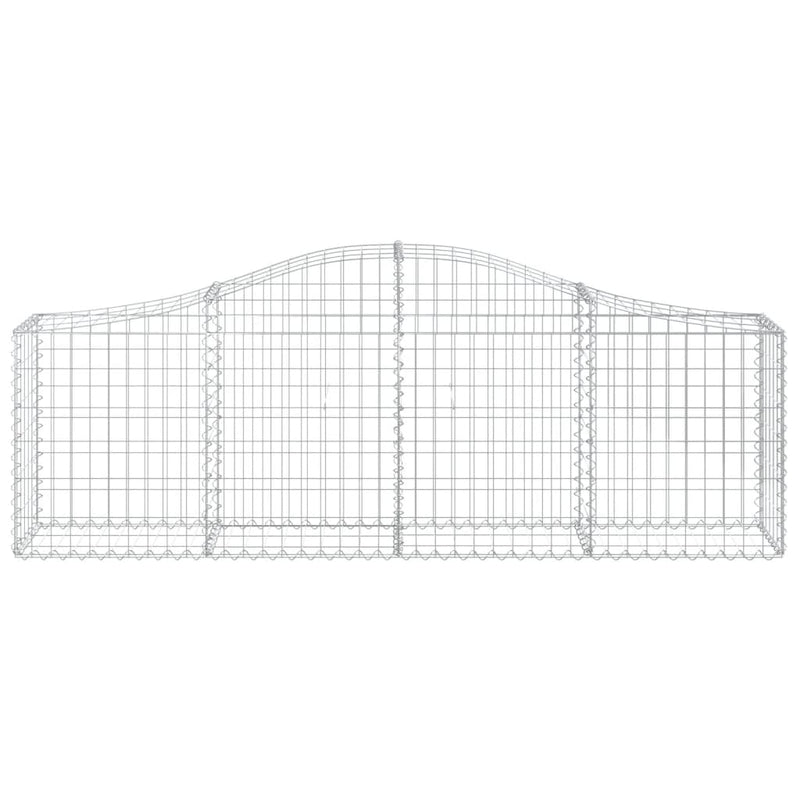 vidaXL íves horganyzott vas gabion kosár 200x30x60/80 cm