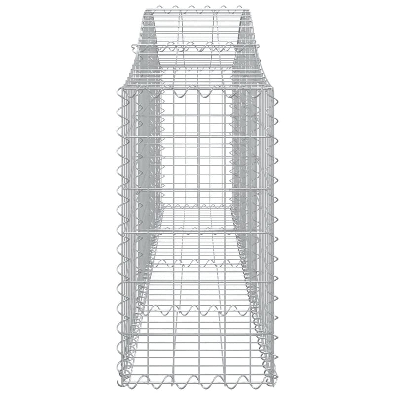 vidaXL íves horganyzott vas gabion kosár 200x30x60/80 cm