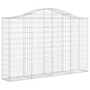 vidaXL íves horganyzott vas gabion kosár 200x30x120/140 cm