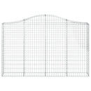 vidaXL íves horganyzott vas gabion kosár 200x30x120/140 cm