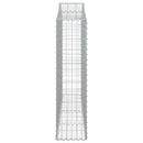 vidaXL íves horganyzott vas gabion kosár 200x30x120/140 cm