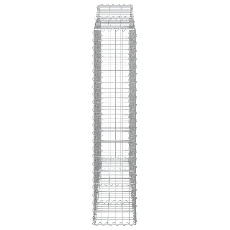 vidaXL íves horganyzott vas gabion kosár 200x30x140/160 cm