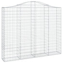 vidaXL íves horganyzott vas gabion kosár 200x30x160/180 cm