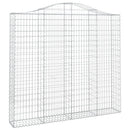 vidaXL íves horganyzott vas gabion kosár 200x30x180/200 cm