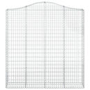 vidaXL íves horganyzott vas gabion kosár 200x30x200/220 cm