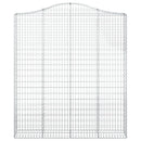 vidaXL íves horganyzott vas gabion kosár 200x30x220/240 cm