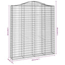 vidaXL íves horganyzott vas gabion kosár 200x30x220/240 cm
