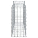 vidaXL íves horganyzott vas gabion kosár 200x50x120/140 cm