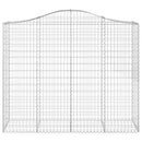 vidaXL íves horganyzott vas gabion kosár 200x50x160/180 cm