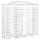 vidaXL íves horganyzott vas gabion kosár 200x50x180/200 cm
